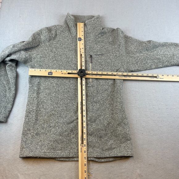 SIMMS Mens Sz M Pullover Tweed Fleece Sweater Quarter Zip Brown - Picture 8 of 10